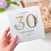 30Th Birthday Card With Name Friend Boyfriend Girlfriend Neighbour Mum Daughter Sister Son Fiancee Happy 20 40 50 60 70 80 Birthday Gift Card