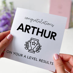 A Level Result Congratulations Card With Name Well Done Gift Card For Her Him Gift Greeting Card For Students On Your A Level Result Day