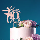 Ballerina Birthday Cake Topper with Age and Name Personalised Party Decor 10th 11th 14th 15th 16th 17th 18th For girl daughter girls
