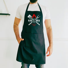 BBQ Apron Gift for Him Funny Father’s Day Present for Dad Grandpa Grandad Stepdad Godfather Husband Grill Master Apron BBQ Cooking