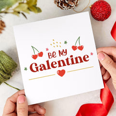Be My Galentine Card Fun and Playful Cherry Themed Greeting for Best Friends or Sisters Happy Galentine's Day Bestie