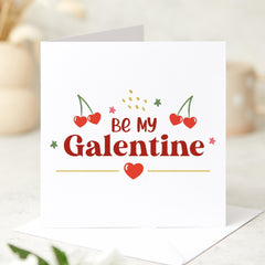 Be My Galentine Card Fun and Playful Cherry Themed Greeting for Best Friends or Sisters Happy Galentine's Day Bestie