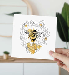 Bee Card Birthday Card Happy Birthday Gift Card Nature Lover Gift Card Birthday Card For Bee Loverâ Beeâ Concept Greeting Card