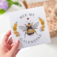 Bee My Galentine Card Floral Bumblebee Design for Best Friends Sisters or Special Galentine Celebrations Happy Galentine's Day
