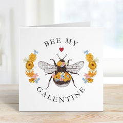 Bee My Galentine Card Floral Bumblebee Design for Best Friends Sisters or Special Galentine Celebrations Happy Galentine's Day