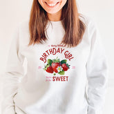 Berry Sweet Birthday Girl Jumper Cute Strawberry Born to Be Sweet Outfit Gift for Her 13th 14th 15th 16th 18th 21st 30th 40th 50th