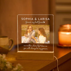 Best Friend Gift Custom Photo LED Light Friendship Birthday Christmas Gift for Bestie Sister Soulmate