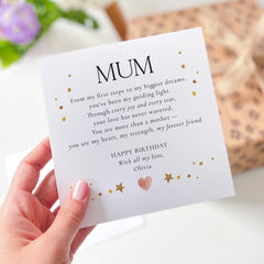 Birthday Card for Mum with Your Name Heartfelt Poem Keepsake Special Gift from Daughter Son to Celebrate Her Special Day Mummy's Birthday