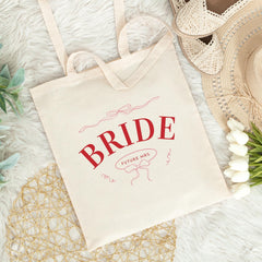 Bride Tote Bag Future Mrs. Design Elegant Hen Party or Bridal Shower Gift Stylish Wedding Tote for Bride to - Be Beach Bag