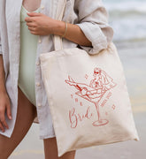 Bride Tote Bag Hen Party Bag for Her Fun Cocktail Glass Design Stylish Wedding Gift Idea for the Bride to - Be Honeymoon Beach Bag for Mrs