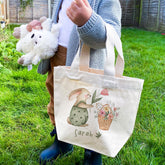 Bunny Tote Bag Gift for Nephew Niece Grandson Granddaughter Son Daughter Toddler Birthday Basket