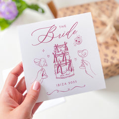Card for Bride with a Place Fun Hen Party or Bridal Shower Card Girls Trip Hen Weekend Invitation