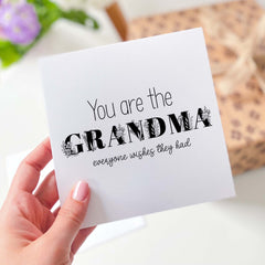Card For Grandma Available For Nanny Mum Grandad Auntie Sister Cousin Mama Nana Gran Granny Mummy Gift Card For Mother's Day Birthday