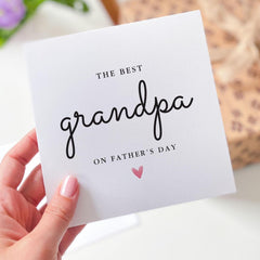 Card for Grandpa The Best Grandpa on Father's Day Minimalist Card from Grandchildren