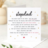 Card for Stepdad Father's Day Stepdad's Birthday Thank you Card Meaningful Poem Sentimental Keepsake for Bonus Dad Step Father Appreciation