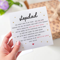 Card for Stepdad Father's Day Stepdad's Birthday Thank you Card Meaningful Poem Sentimental Keepsake for Bonus Dad Step Father Appreciation