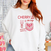 Cherry On Top Retro Birthday Jumper Gift for Her Cute Vintage Style Sweatshirt