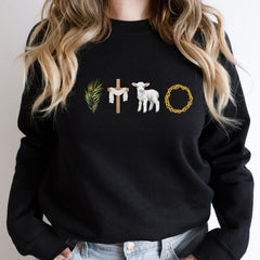 Christian Easter Jumper for Women – Religious Gift Top for Her