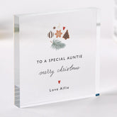 Christmas Acrylic Gift for Mum Dad Auntie Grandma Grandad Teacher Dad Uncle or Nanny – Personal Xmas Keepsake from Child with Custom Name