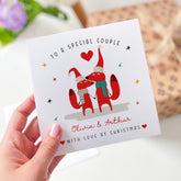Christmas Card For A Couple Personalised Xmas Card To A Special Couple With Love At Christmas Xmas Card For Married Engaged Couple Newlywed