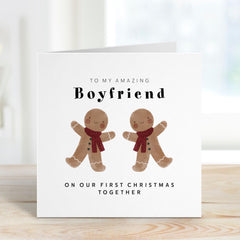 Christmas Card for Boyfriend First Christmas Together Card Romantic Holiday Card for Him 1st Xmas Gift Boyfriend
