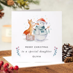 Christmas Card For Daughter Personalised Merry Christmas Card For Kids Her Girl Baby To A Special Daughter Card 1St Xmas First Christmas