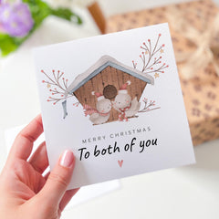 Christmas Card for Newlyweds Engaged Married Couple Cute Merry Christmas to Both of You
