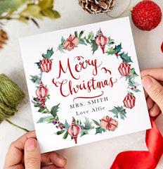 Christmas Card for Teacher Nursery Primary Assistant Teacher