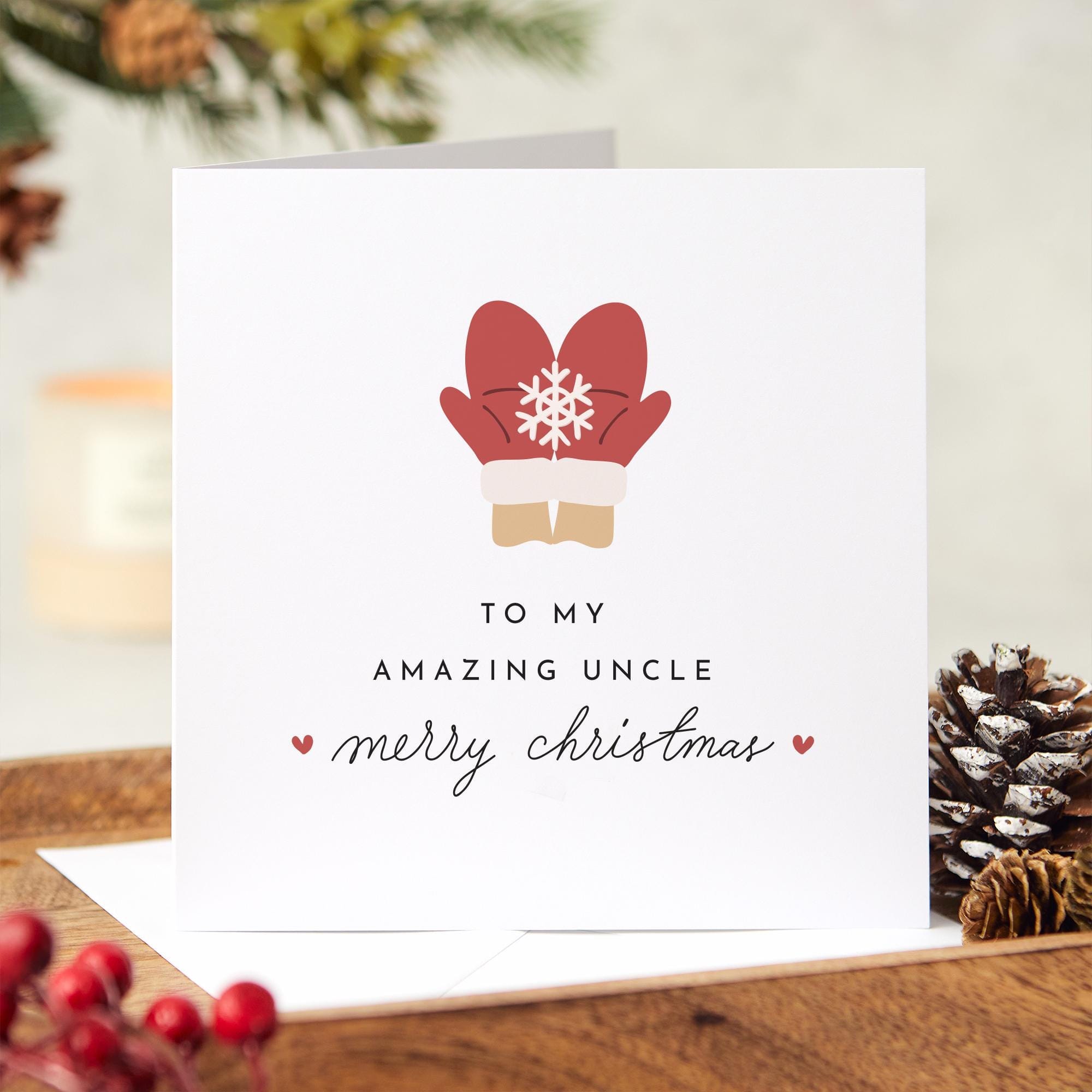 Christmas Card For Uncle To My Amazing Uncle Xmas Gift Card Greeting Card To My Uncle Happy Xmas For Him To Best Uncle From Nephew Niece