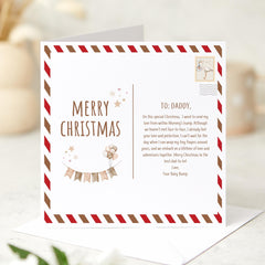 Christmas Card from Bump To Daddy Card New Dad Card Dad to Be Gift First Christmas as a Dad Pregnancy Announcement Christmas Card