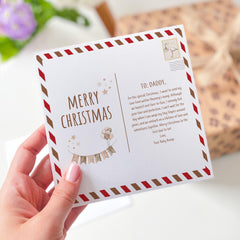 Christmas Card from Bump To Daddy Card New Dad Card Dad to Be Gift First Christmas as a Dad Pregnancy Announcement Christmas Card