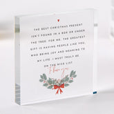 Christmas Gift Acrylic Plaque Heartfelt Present for Friend Teacher Boss Colleague or Neighbour Thoughtful Holiday Keepsake