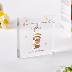 Christmas Gift for Daughter Personalised Acrylic Plaque Keepsake from Mum or Dad