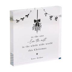 Christmas Gift for Girlfriend, Boyfriend, Wife or Husband Romantic Acrylic Plaque Xmas Keepsake