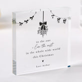 Christmas Gift for Girlfriend, Boyfriend, Wife or Husband Romantic Acrylic Plaque Xmas Keepsake