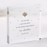 Christmas Gift for Husband Wife Girlfriend or Boyfriend Romantic Acrylic Plaque Keepsake 'To The One I Love the Most'
