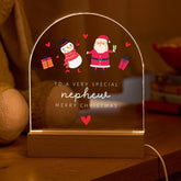 Christmas Gift for Nephew LED Night Light Santa & Snowman Festive Lamp from Auntie or Uncle
