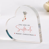 Christmas Gift for Wife, Heart Shaped Acrylic Plaque Keepsake for Boyfriend, Girlfriend, Husband or Fiancé Festive Present for Soulmate