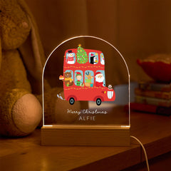 Christmas LED Night Light Personalised Gift for Child Son Daughter Nephew Niece Godson Goddaughter or Grandchild