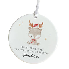 Christmas Ornament for Daughter To A Special Daughter Reindeer Tree Decoration Keepsake