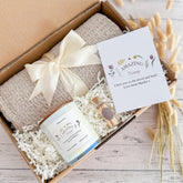 Cosy Gift Set Blanket Candle Mini Matches Card Gift for Nanny Mother's Day Grandma's Birthday Hygge Granny