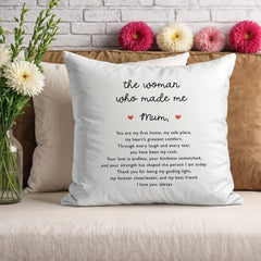Cushion Gift for Mum Mother's Day Birthday Christmas Sentimental Home Decor for Mummy from Daughter Son