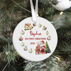 Custom Baby's First Christmas Baubles Custom Keepsake Ornament New Baby Gifts Christmas Tree Decor Christmas Gifts for Kids
