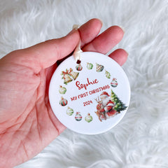 Custom Baby's First Christmas Baubles Custom Keepsake Ornament New Baby Gifts Christmas Tree Decor Christmas Gifts for Kids