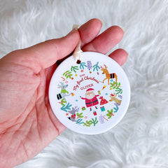 Custom Christmas Ornament with Name for Boys and Girls Personalised Kids Holiday Keepsake Baby First Xmas Tree Decoration