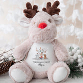 Custom Reindeer Teddy Christmas Gift for Little Boy from Parents Grandparents Auntie or Uncle Special Xmas Present for Son Nephew Grandson