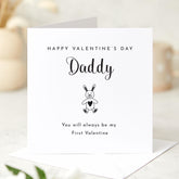 Cute Valentine's Day Card for Daddy You Will Be Always My First Valentine Card for Dad from Daughter Son Keepsake Valentines Card for Daddy