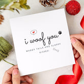 Cute Valentines Day Card for Dog Owner I Woof You Cute Greeting Card for Pet Owners Puppy Lovers Romantic Gift Funny Dog Love Card