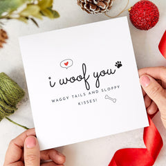 Cute Valentines Day Card for Dog Owner I Woof You Cute Greeting Card for Pet Owners Puppy Lovers Romantic Gift Funny Dog Love Card