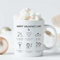 Cute Valentine's Mug Gift for Partner In Crime Love of My Life Perfect Match Unique Gift